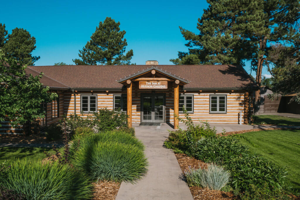 An outdoor view of the entrance to The Inn