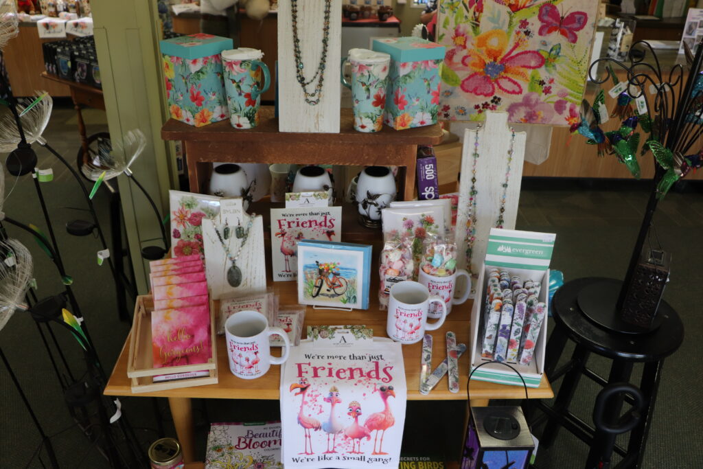 Display of spring jewelry and decor